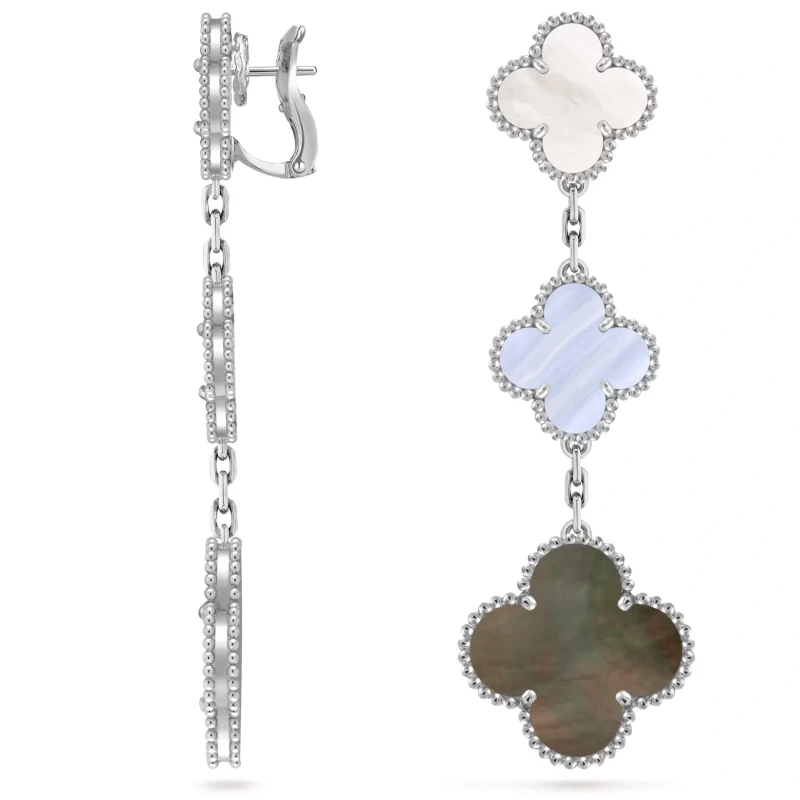Van Cleef & Arpels. MAGIC ALHAMBRA EARRINGS, 3 MOTIFS VCARN18800 2