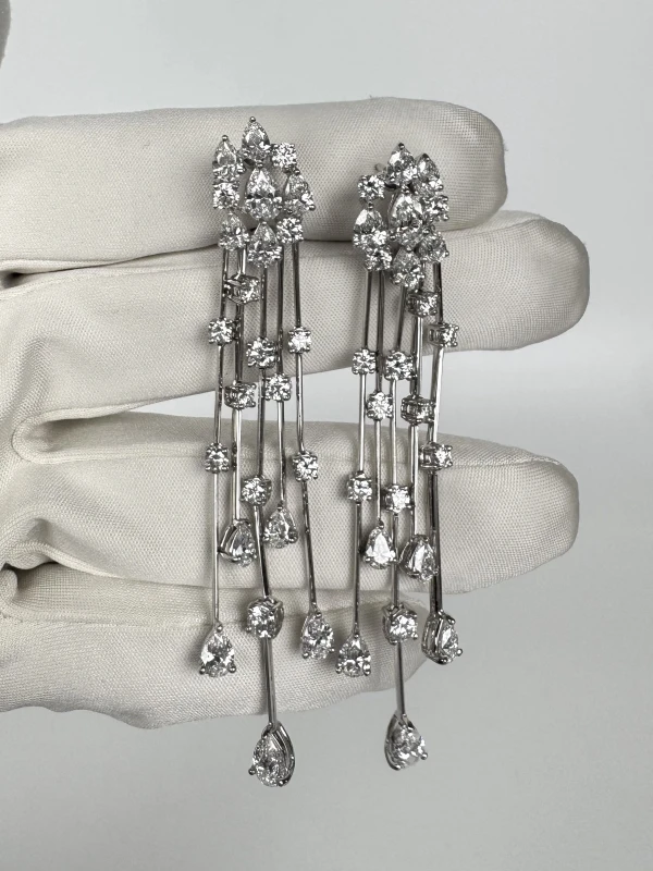 GRAFF WATERFALL EARRINGS DIAMONDS 11.25 CT RGE576 3