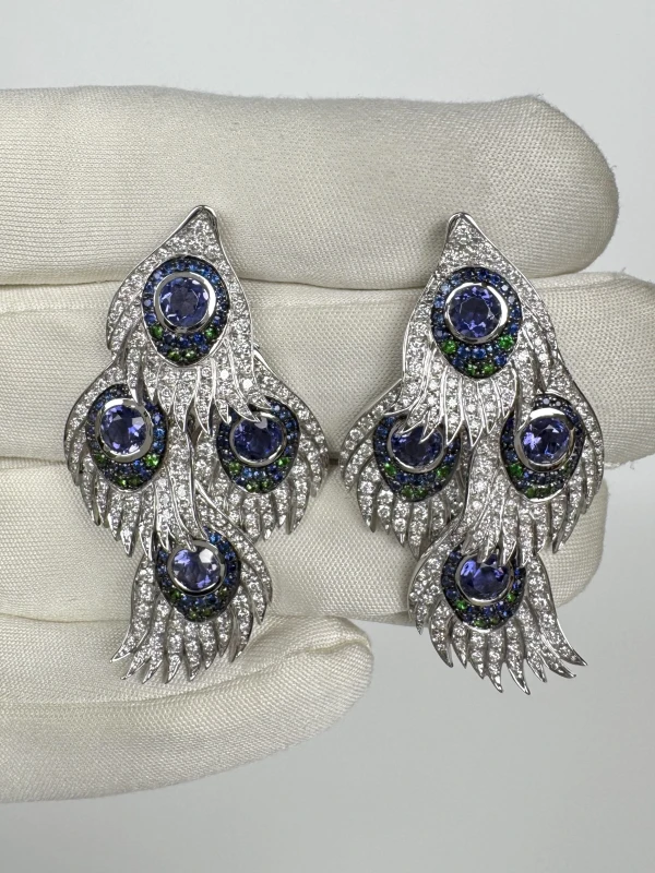 Carrera y Carrera PEACOCK EARRINGS CYC449 3