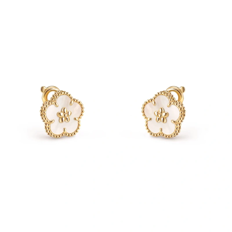 Van Cleef & Arpels. Lucky Spring earrings, plum blossom VCARPMLB00 2