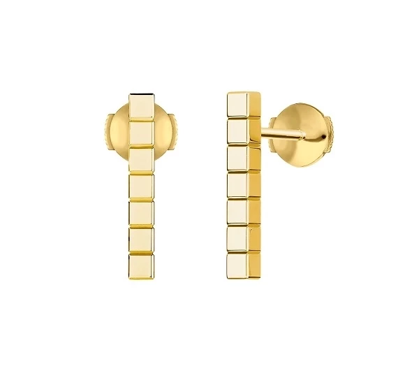 ICE CUBE PURE EARRINGS, YELLOW GOLD