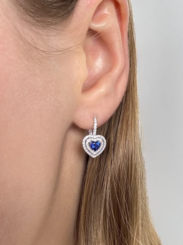 Mercury HEART SAPPHIRE 0.59 CT EARRINGS MEI885OWS 2