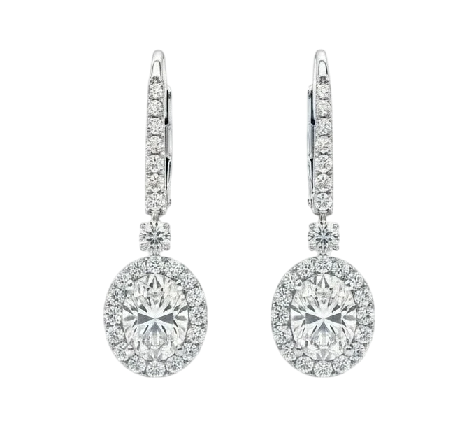 Earrings without a brand OVAL DIAMONDS 0.71 - 0.70 CT F/VS1 (GIA) NN0.71-0.70 1