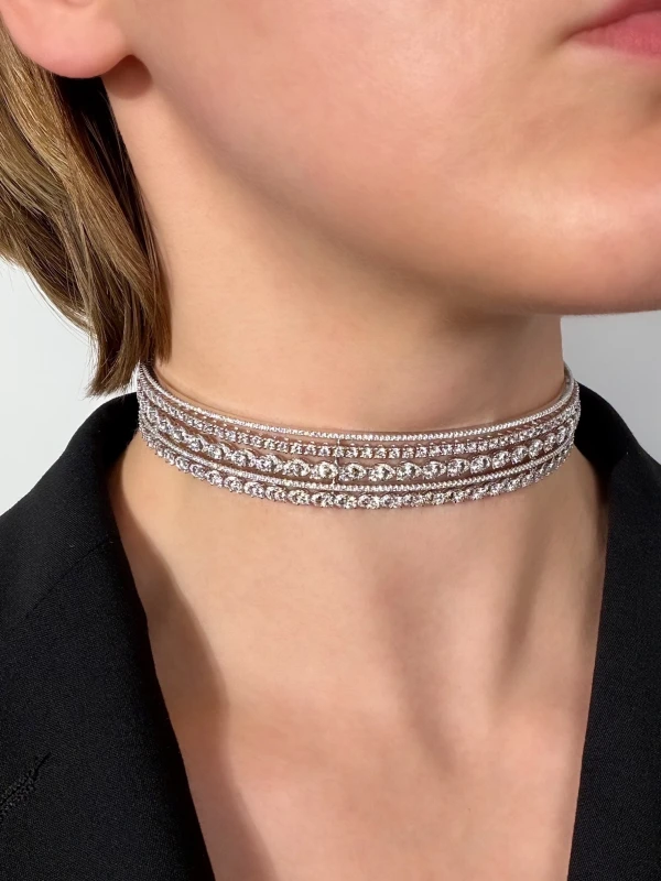 GRAFF Graff Gateway Five Row Diamond Choker Necklace RGN685 2