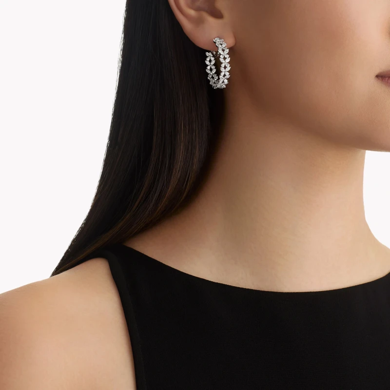 GRAFF Classic Butterfly Diamond Hoop Earrings RGE1983 2