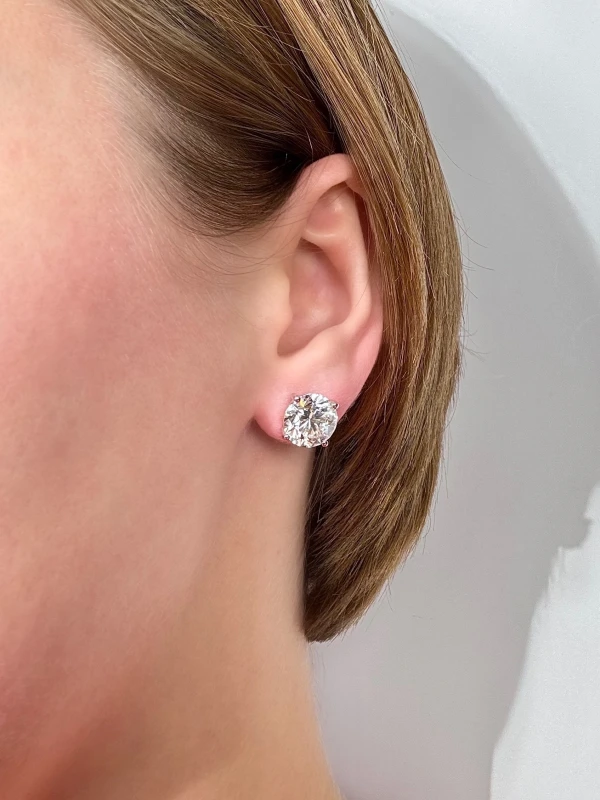 Earrings without a brand СЕРЬГИ-ПУСЕТЫ С БРИЛЛИАНТАМИ 5.06 - 5.01 CT G/VVS-VS EXEXEX (GIA) NN5.06-5.01 2