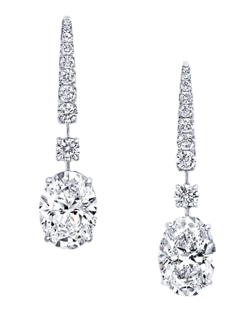 OVAL DIAMOND 2.01 - 2.01 CT E/VS2 EARRINGS (GIA)