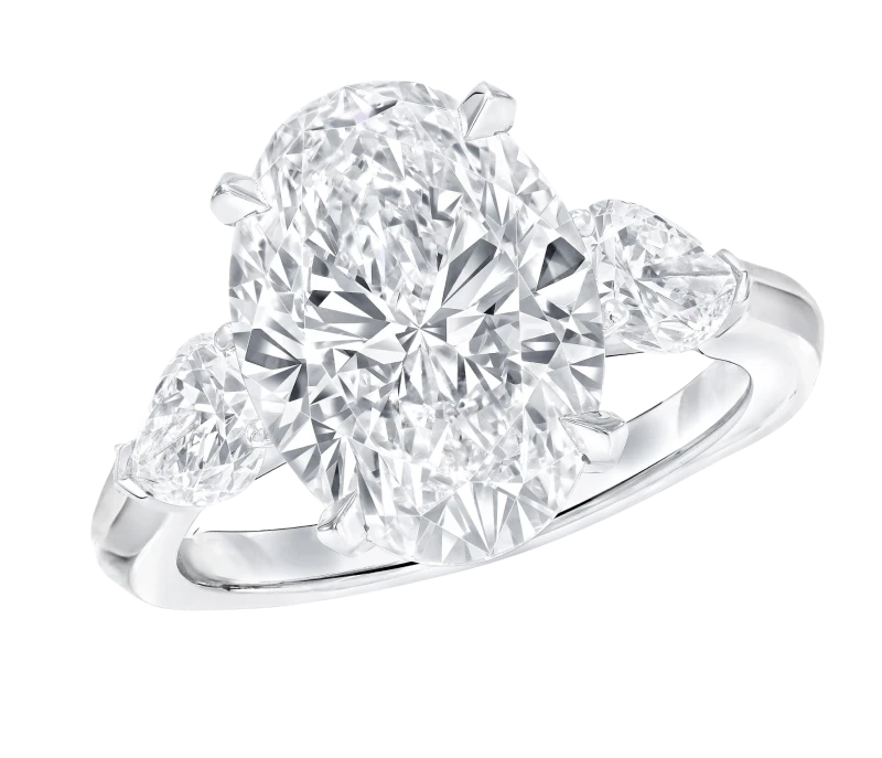 OVAL DIAMOND 5.07 CT D/IF EXEXEX RING (GIA)