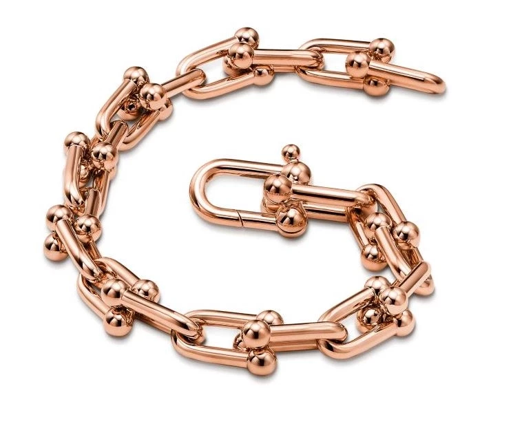 Tiffany & Co HardWear Medium Link Bracelet in Rose Gold 70881624 1