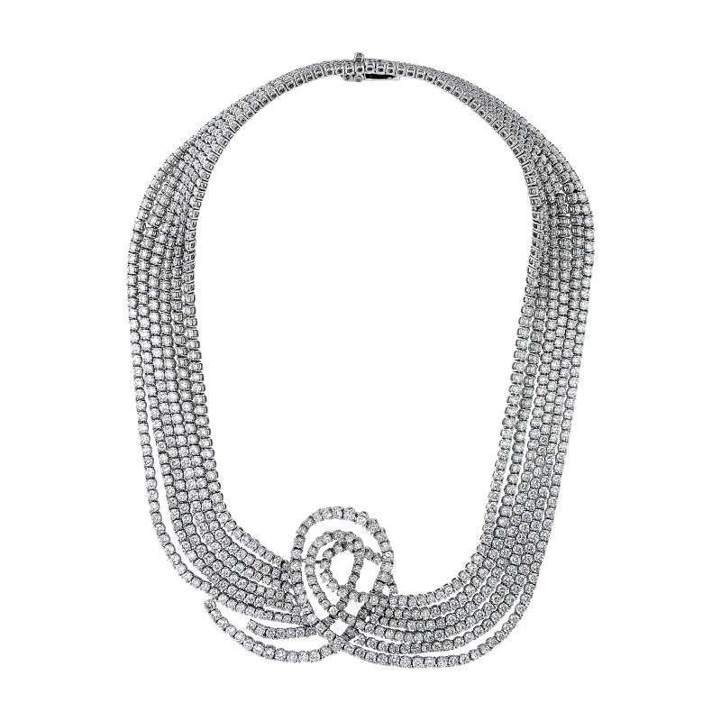 No name ROUNDS DIAMONDS 38.29 CT NECKLACE NN48.53 CT 1