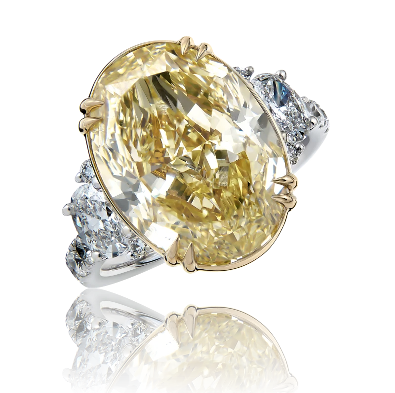 Earrings without a brand OVAL DIAMOND 8.08 CT FANCY YELLOW/SI1 (GIA) NN8.08 CT FY/SI1 (GIA) 1