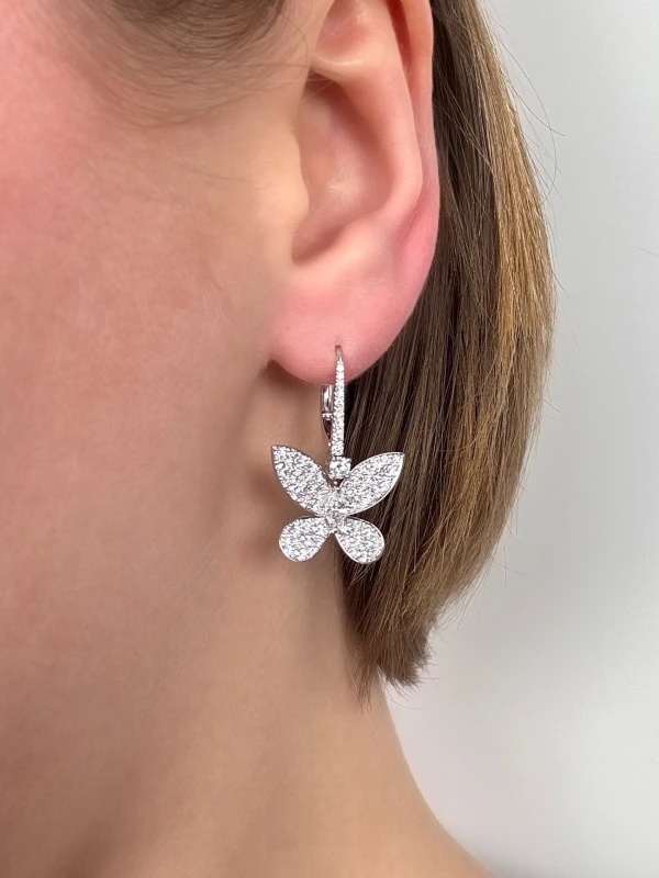 Graff DIAMOND PAVE BUTTERFLY MOTIF EARRINGS RGE642 2