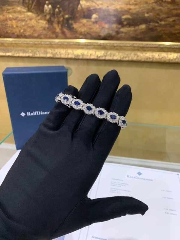 RalfDiamonds SAPPHIRES 6.85 CT AND DIAMOND 4.62 CT BRACELET RDB 6.85 CT 2