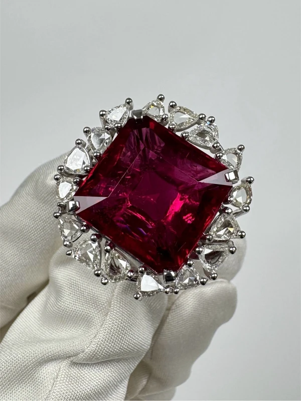 RalfDiamonds TOURMALINE 18.47 CT & DIAMOND RING RD18.47CT 4