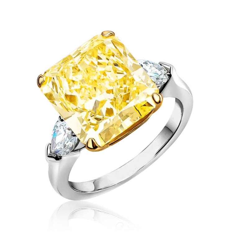 DIAMOND 7.77 CT FANCY YELLOW/VVS1 RING (GIA)