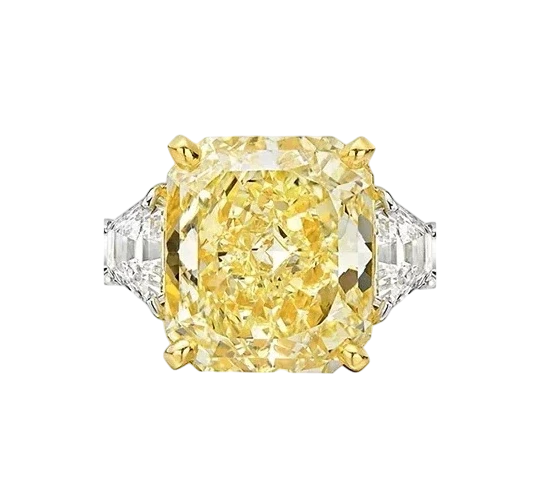 Earrings without a brand RADIANT DIAMOND 5.02 CT FANCY YELLOW/VVS2 RING (GIA) NN5.02FY/VVS2 1