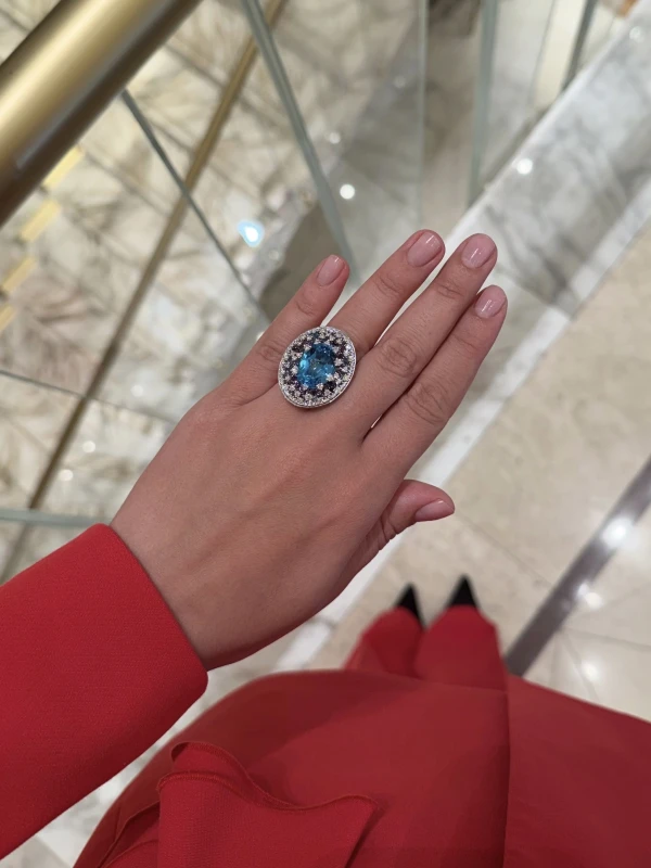 DeRosa OVAL TOPAZ RING 11.60 CT R16721759 4
