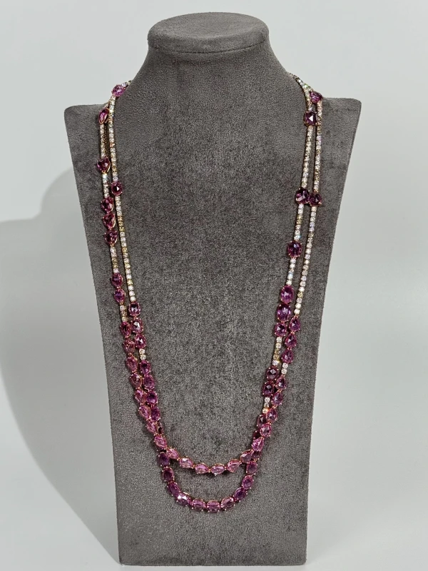 Crivelli PINK SAPPHIRE&DIAMOND SAUTOIR crSautoir 3
