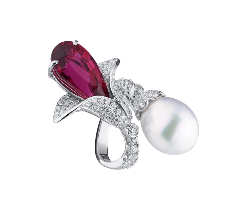 Schreiner TOURMALINE RUBELLITE PEARL SET schreiner 1