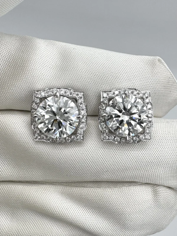 No name DIAMOND 3.03 - 3.02 CT E/VS2 EARRINGS (GIA) NN3.03-3.02E/VS2 4
