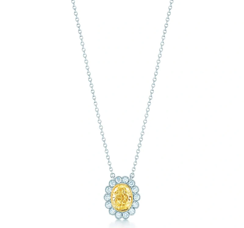 ENCHANT OVAL DIAMOND 1.72 CT FANCY YELLOW/VVS2 PENDANT