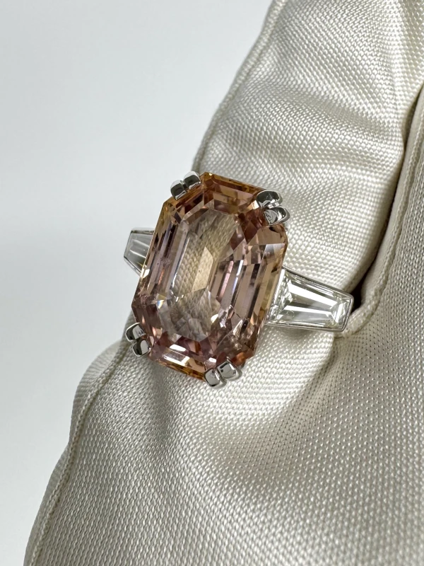 Chaumet PADPARADSCHA 9.48 CT PINKISH-ORANGE RING, SRI LANKA (SIZE 54) GRS NN.P9.48CT 5