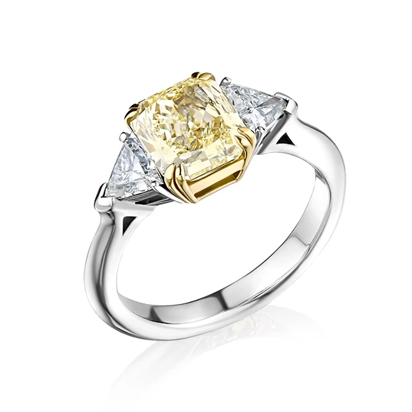 С БРИЛЛИАНТОМ 2.05 CT FANCY YELLOW/SI1