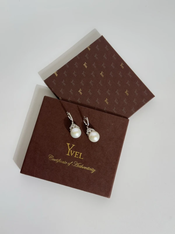 Yvel DIAMOND & PEARL EARRINGS Е-3-АLE-SS1DW 4