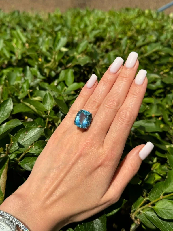 Tiffany & Co КОЛЬЦО С АКВАМАРИНОМ 16 СТ Aquamarine 16.0 ct 3