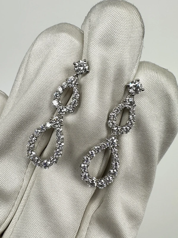 Harry Winston DIAMOND LOOP EARRINGS EADPRDDBLLP 4