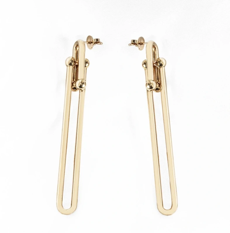Tiffany & Co DOUBLE HARDWEAR LONG LINK EARRINGS 106756147 2
