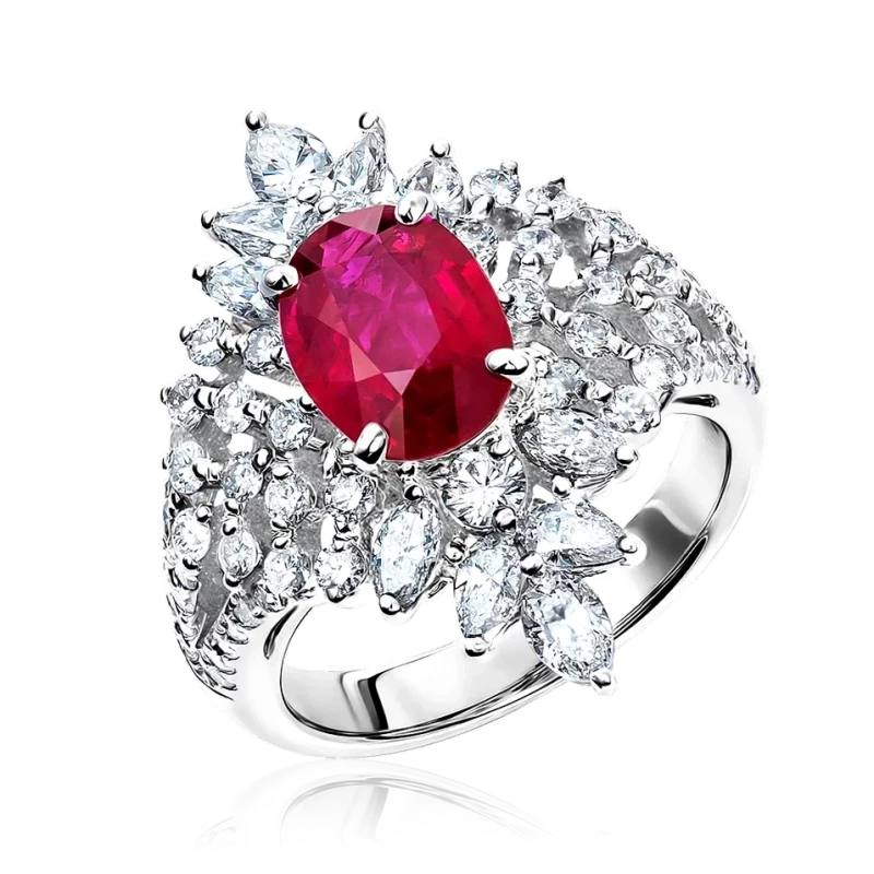 Ювелірні прикраси RUBY 5.55 CT &  DIAMOND 8.78 CT SET NN311375 1