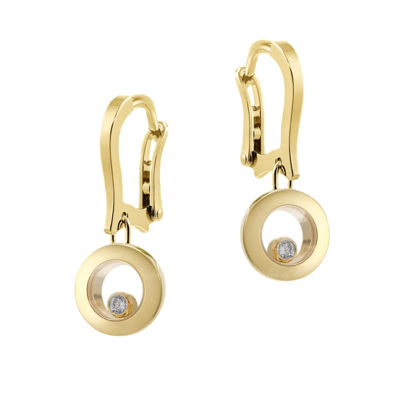 Chopard YELLOW GOLD HAPPY DIAMONDS EARRINGS 83A017-0301 1