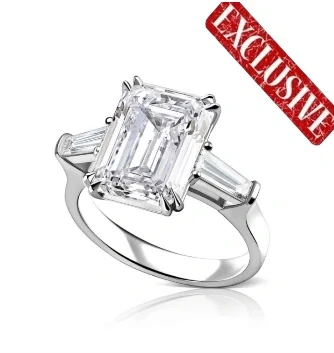 Harry Winston EMERALD DIAMOND 4.37 CT E/VVS1 RING (GIA) SIZE 49 HW516023 1