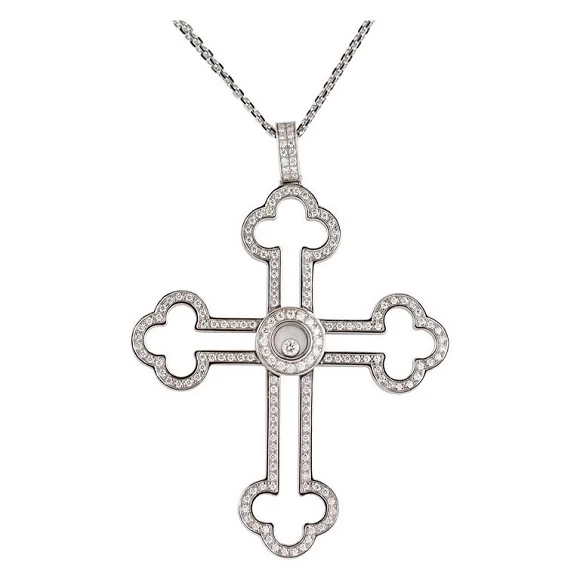 Chopard HAPPY DIAMONDS EXTRA LARGE ORNATE CROSS PENDANT 79/6315/01-20