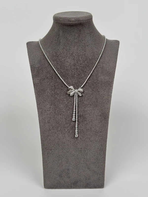 Graff Tilda’s Bow Double Strand Round Diamond Necklace RGN461 2