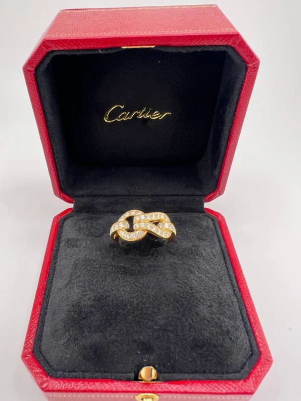 Cartier Agrafe ring yellow gold diamond Agrafe ring 2