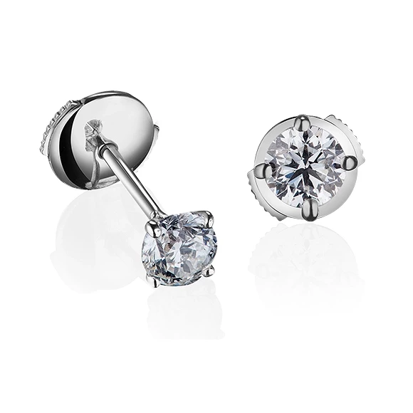 Earrings without a brand С БРИЛЛИАНТАМИ 0.50 CT G/SI2 - 0.50 CT H/SI2 0.50 CT G/SI2 - 0.50 CT H/SI2