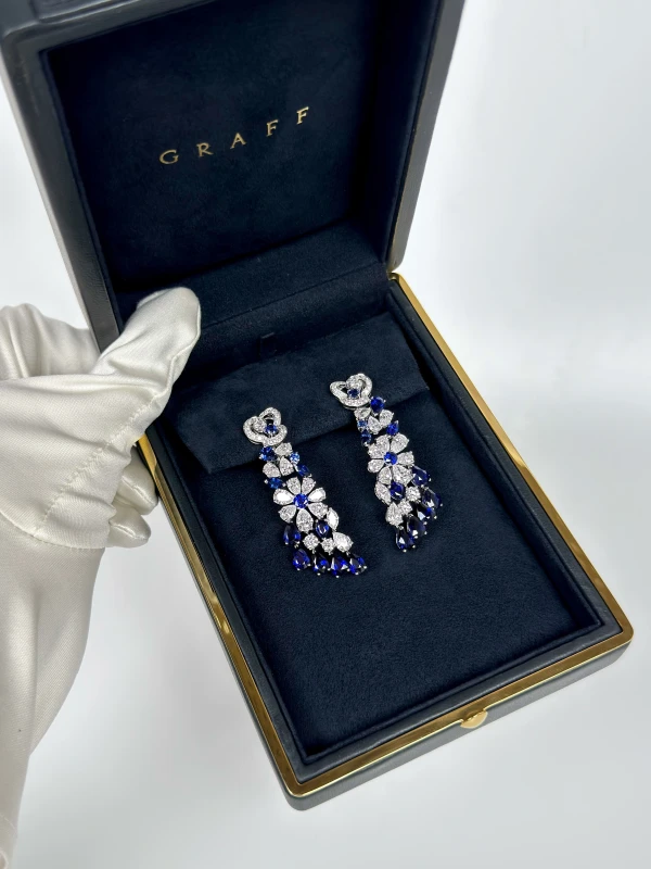 Graff Graff Nuage Earrings Sapphire and Diamond Graff Nuage 5