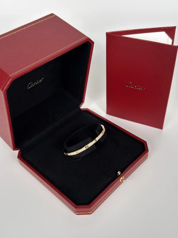 Cartier LOVE bracelet, small model, paved (SIZE 16) N6726416 4