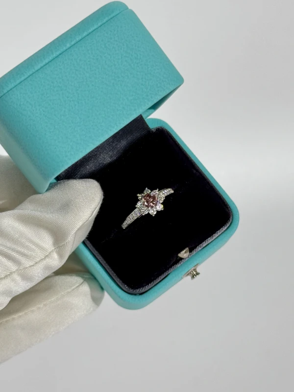 Tiffany & Co ROUND DIAMOND 0.42 CT FANCY DEEP ORANGY PINK/VS1 (SIZE 52) TC 0.42 CT 4