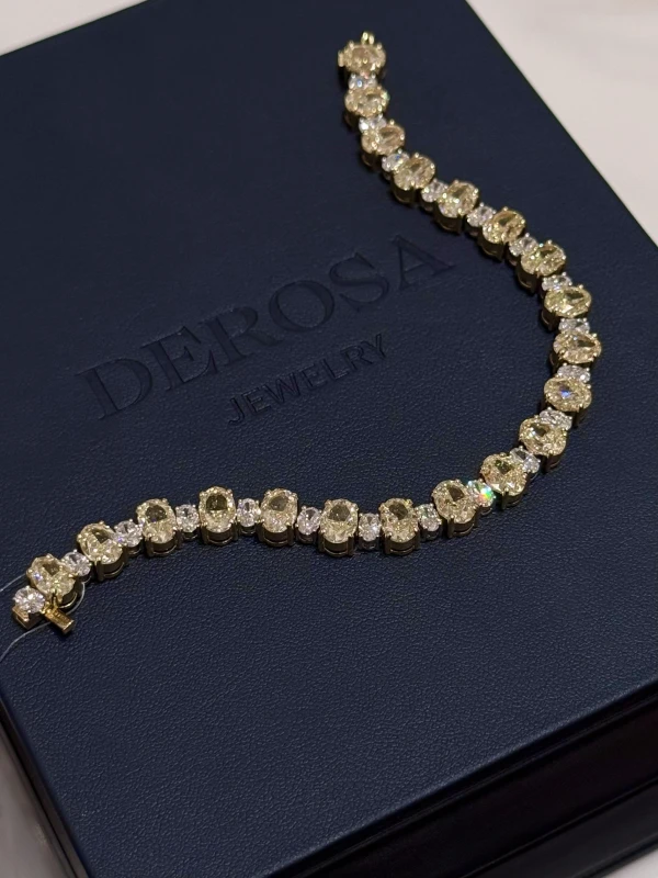 DeRosa OVAL DIAMOND TENNIS BRACELET 24.58 CT B244320 3