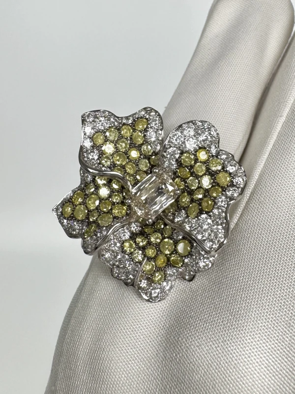 RalfDiamonds DIAMOND FLOWER RING 6.74 CT RDflower6.74ct 4