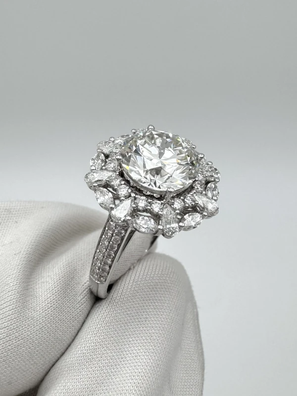 Earrings without a brand ROUND DIAMOND 3.02CT I/SI1 RING (GIA) NN3.02CT I/SI1 3
