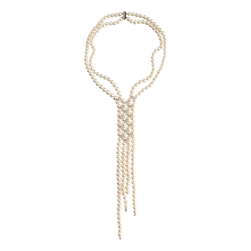 No name PEARL & DIAMOND SET 17.5-18.0 2