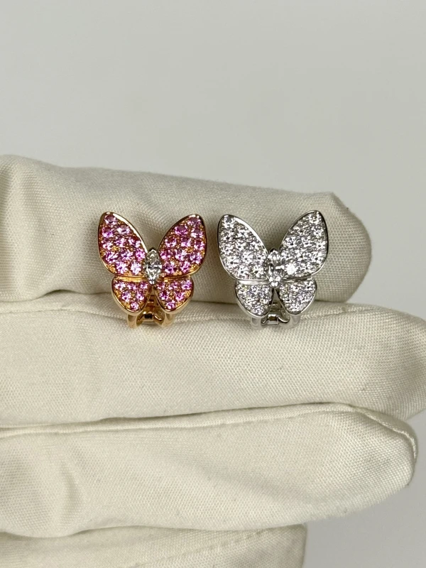 Van Cleef & Arpels. Two Butterfly earrings VCARO3M600 4