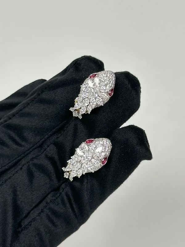 Bvlgari DRAGONI DIAMOND AND RUBY EARRINGS 271312 5