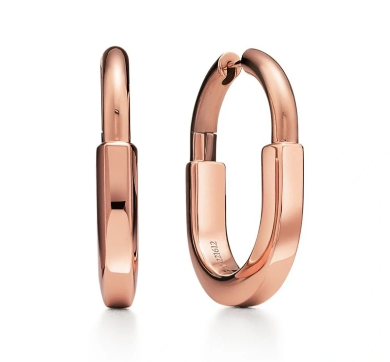 Tiffany & Co Tiffany Lock Earrings in Rose Gold, Medium 72342836 1