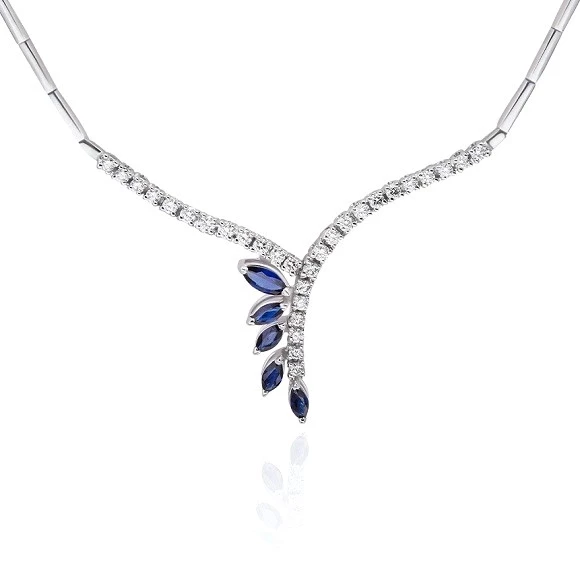 CRIVELLI SAPPHIRES AND DIAMOND NECKLACE MD361-P0010