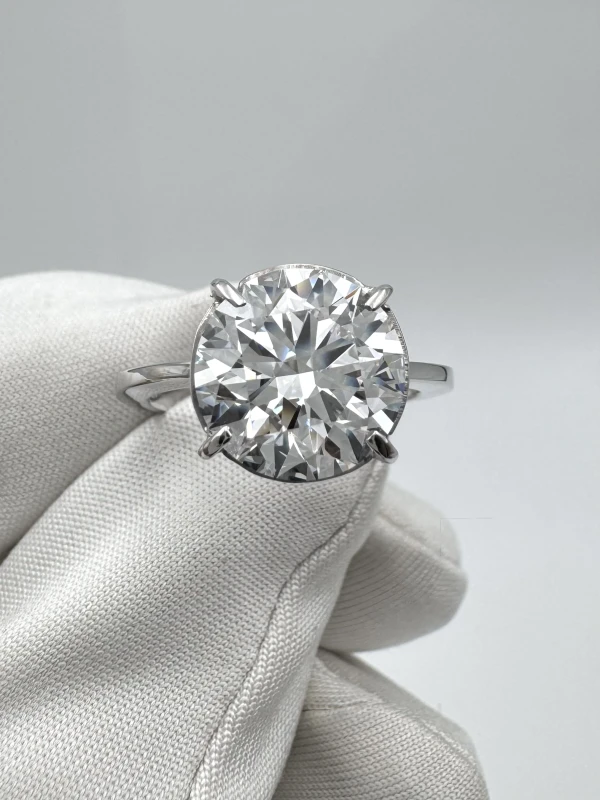Earrings without a brand ROUND DIAMOND 4.16 CT E/VS1 RING (GIA) NN4.16E/VS1 3